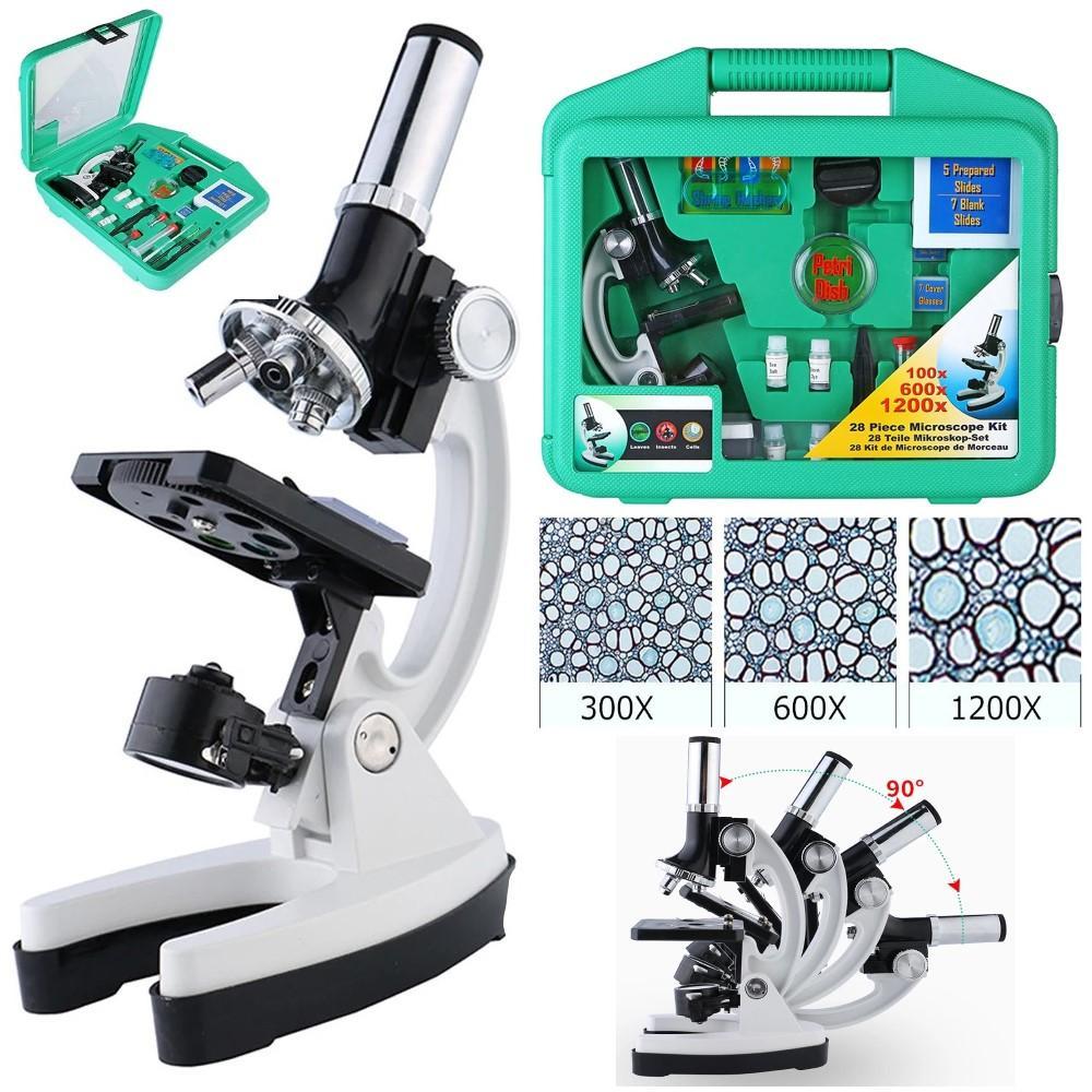 Professional 100X-1200X Microscope Biology Science Metal Kit - The Gadgets Emporium