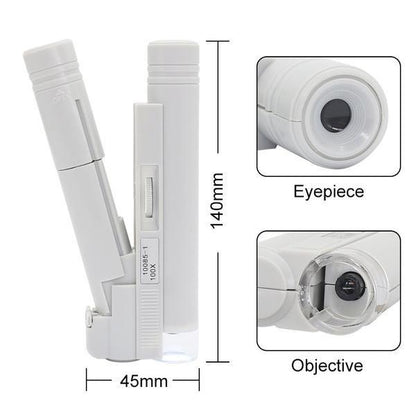 Handheld Microscope 40X 80X 100X Mini Pocket Portable Microscope
