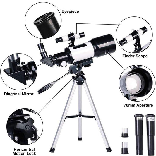 aProfessional HD 150X Space Astronomical Telescope with Tripod - The Gadgets Emporium