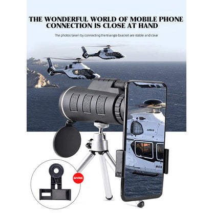 Professional 4k 40X60 High Power Zoom HD Monocular Nanotechnology Telescope